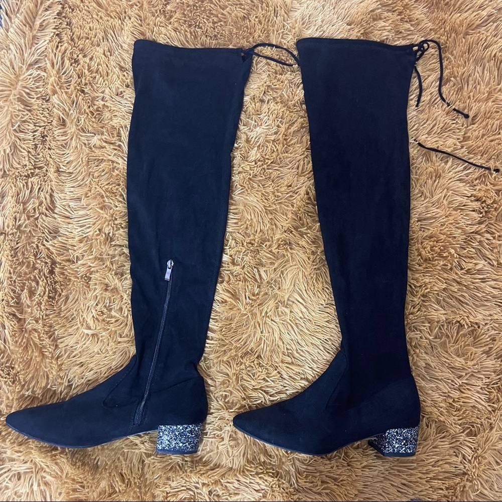 Catherine Malandrino | Thigh High Over The Knee Boots with Glitter